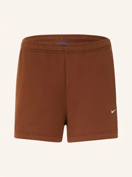 Nike Teplákové Kraťasy Studio Fleece hnědá