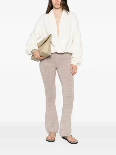 Pantaloni Ely Ely tricotate evazate
