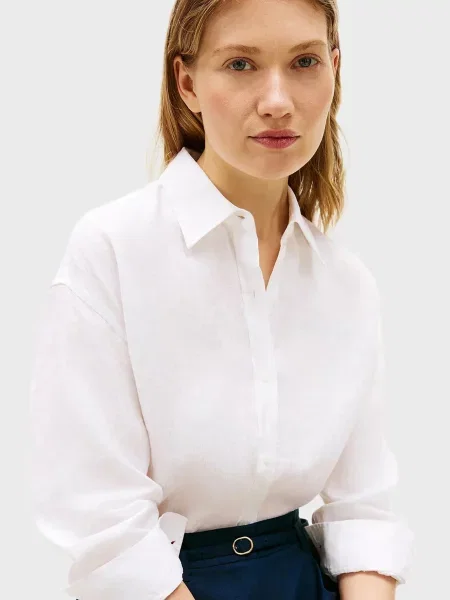 Лляна сорочка Tommy Hilfiger біла