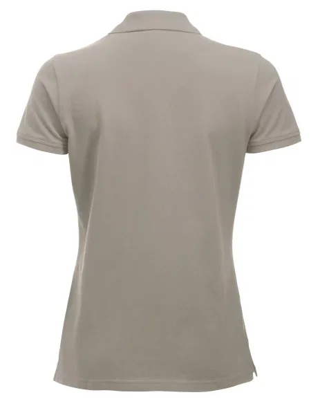 Clique Classic Marion S/S Polo z bawełny nowoczesny krój – silver szara