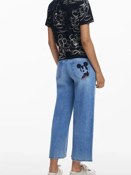 Тениска Desigual MICKEY SKETCH дамска сиво