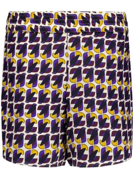 Jedwabne szorty Paula niebieskie