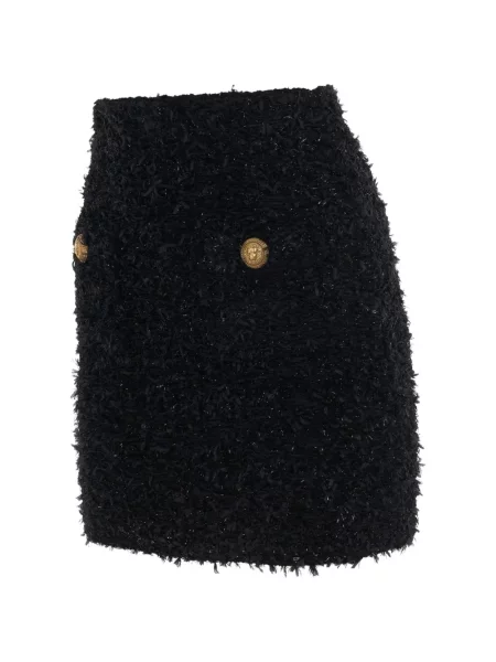 Fustă Balmain din tweed negru