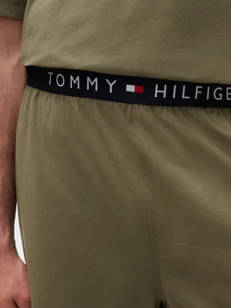 Піжама Tommy Hilfiger з джерсі оливкова