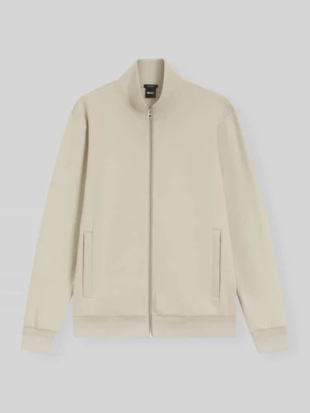 Bluza rozpinana o kroju regular fit z mieszanka bawełny model SHEPHERD Boss beżowa