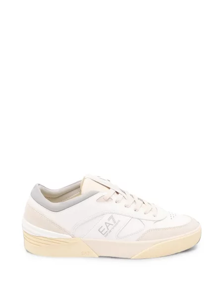 Sneakerși Ea7 Emporio Armani din piele cu imagine alb