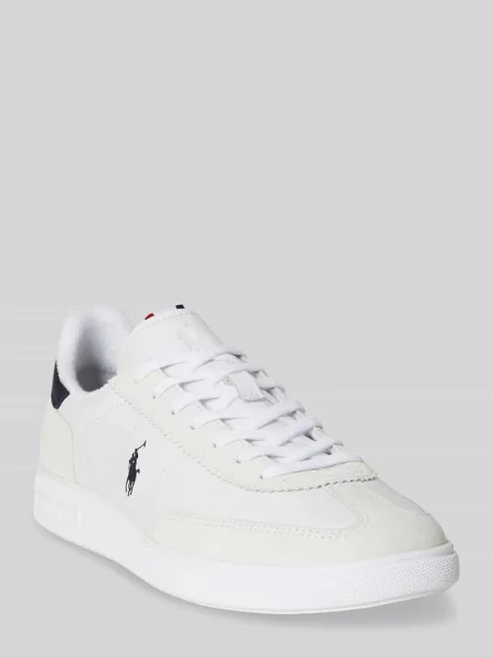 Sneakersy z naturalnej skóry bydlęcej Polo Ralph Lauren białe