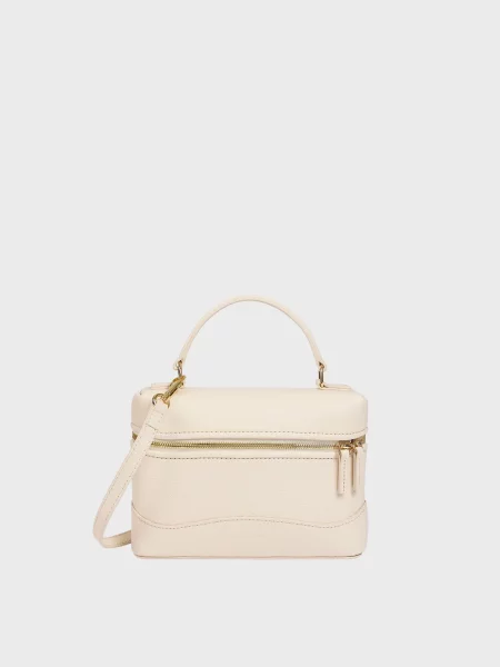 Шкіряна сумка Sandro біла