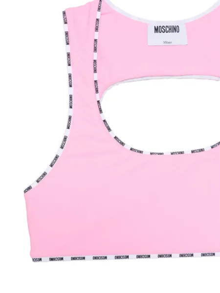 Sutien Moschino cu autograf roz