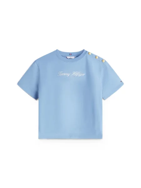 Póló Tommy Hilfiger autogrammal kék