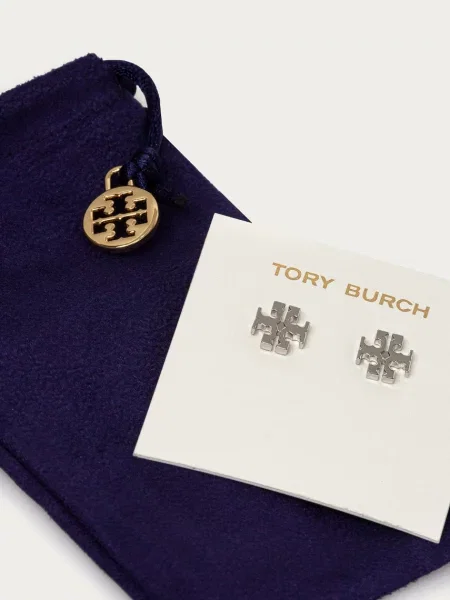 Kolczyki Tory Burch szare