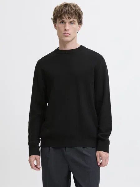 Jack & Jones sweter z dzianiny Mężczyźni S czarny