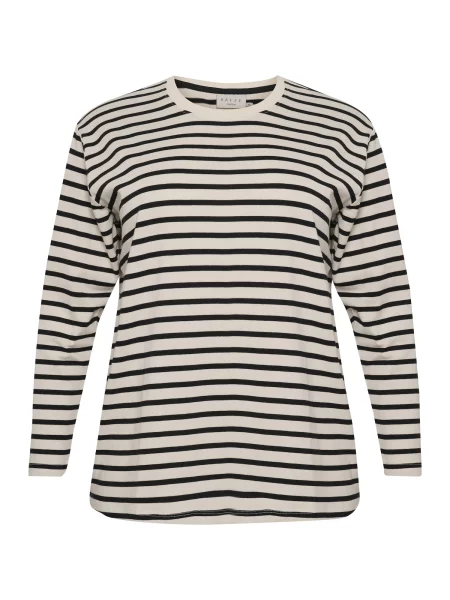 KAFFE CURVE Tričko Winni čierna biela