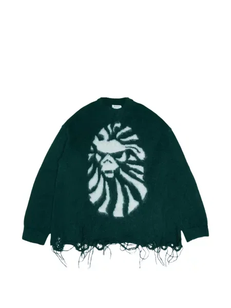 Pulover Bape Black *a Bathing Ape® zdrențuiți negru