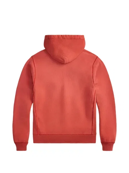 Суичър с качулка Ralph Lauren Rrl с принт червено