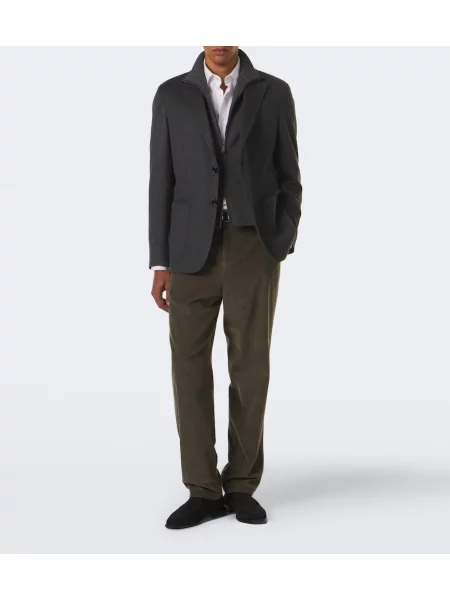 Pantaloni Canali de catifea cord verde