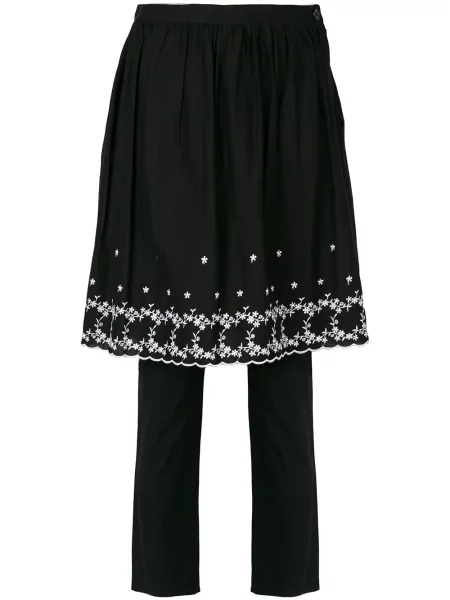 Sukně Comme Des Garçons Pre-owned s výšivkou černé