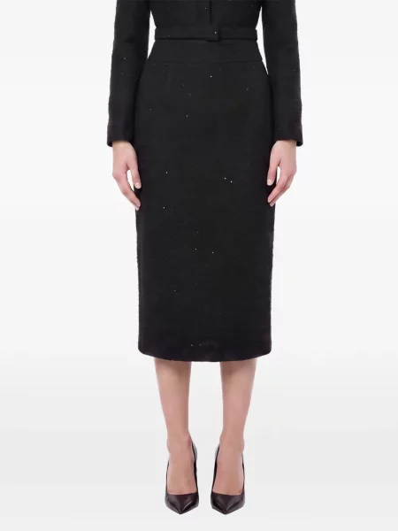 Пола тип молив Roland Mouret с пайети черно