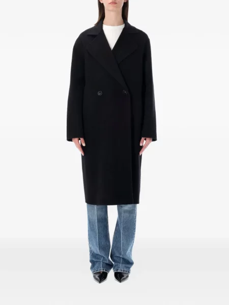 Palton Stella Mccartney cu două rânduri de nasturi negru