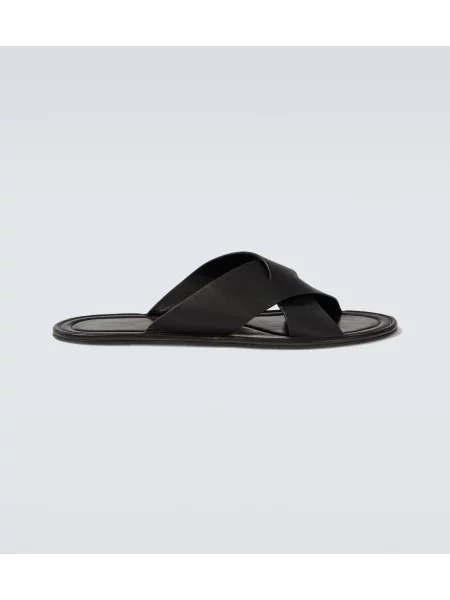 Sandale The Row din piele negru