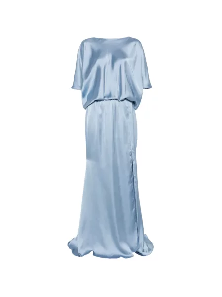 Rochie maxi Alessandro Legora din satin albastru