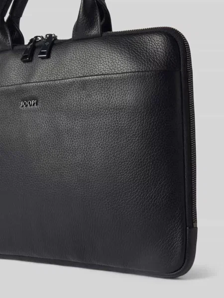 Torba na laptop ze skóry z uchwytem model Cardona Samu' Joop! Collection czarna