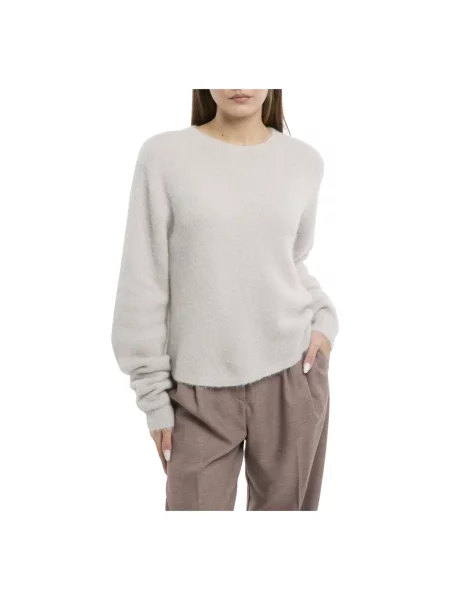 Sweter Marella wełniany szary