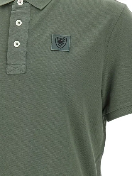 Tricou polo Blauer cu autograf verde