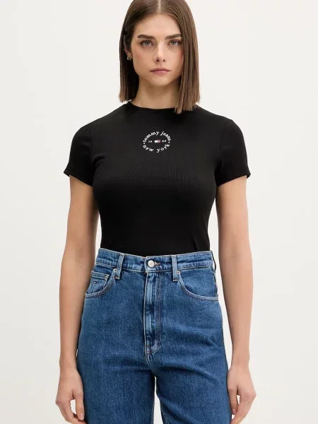 Tommy Jeans tričko s černé