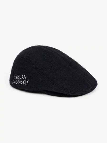 RUSLAN BAGINSKIY beretă cu cozoroc pentru femei cu lână Wool-blend Ivy Cap negru