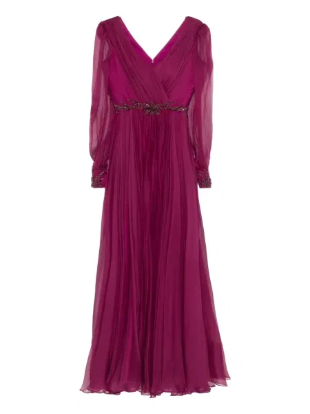 Rochie M.marquise plisată de costum roz