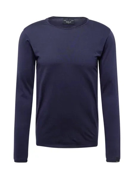 REPLAY Póló BASIC JERSEY kék