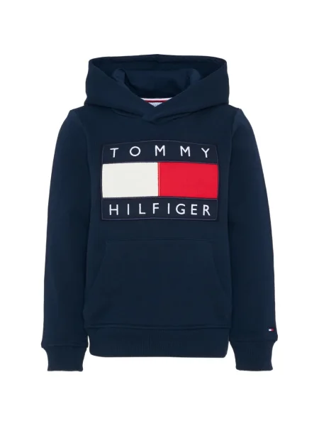 Bluza z kapturem dziecięca Tommy Hilfiger niebieska