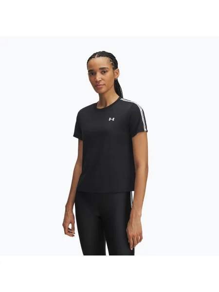 Tricou de antrenament pentru femei Under Armour Tech Wordmark Tape black/white/white alb