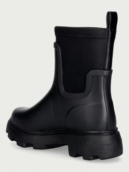 Tommy Hilfiger kalosze TH STAMP WARM ANKLE RAIN BOOT czarne