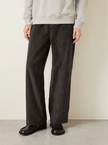 Ami Paris Spodnie Sztruksowe Regular Fit grau