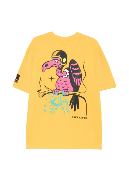 Tricou Deus Ex Machina cu imagine portocaliu