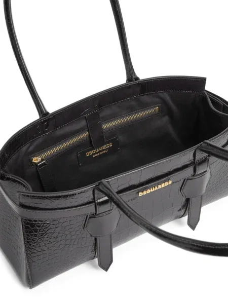 Geanta de piele Dsquared2 din piele negru