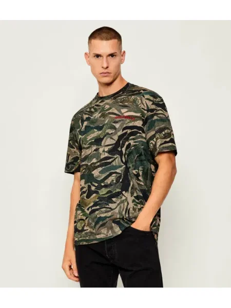 Just Cavalli Tricou TIGER CAMO verde