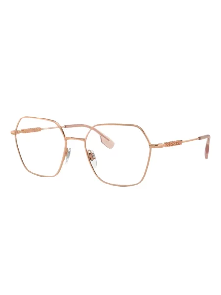 Ochelari de soare Burberry Eyewear cu imprimeu geometric auriu