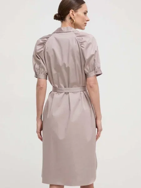 BOSS rochie mini evazati bej