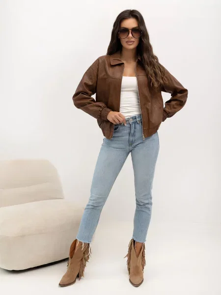 Jakna Italy Moda smeđa