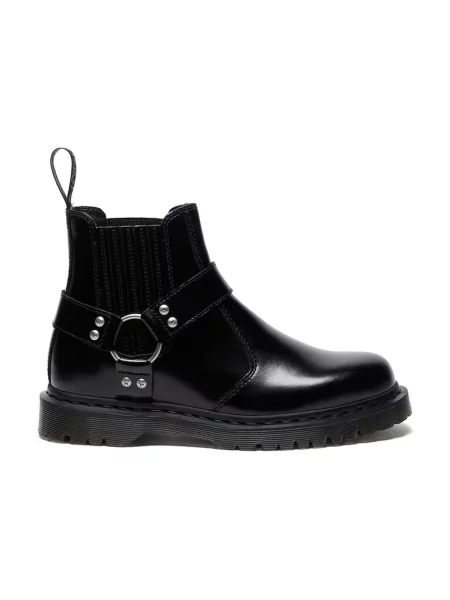 Pantofi Dr. Martens din piele cu toc plat negru