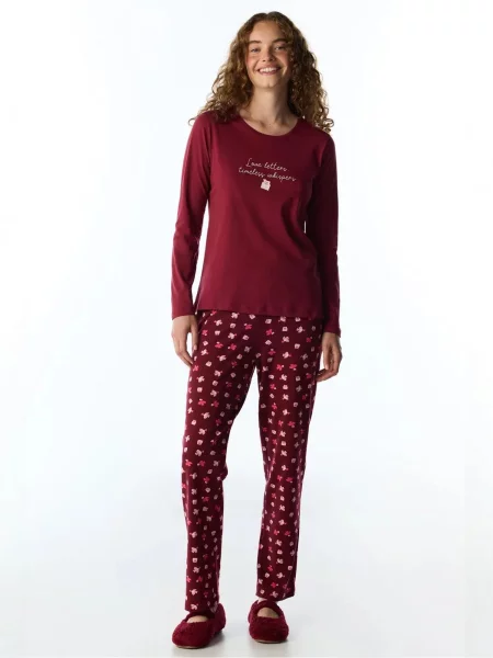 Penti Pyžamo Pyjama-Sets burgundská červeň