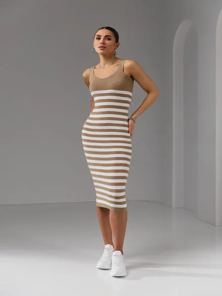 Сукня міді TrikoBakh бежевий