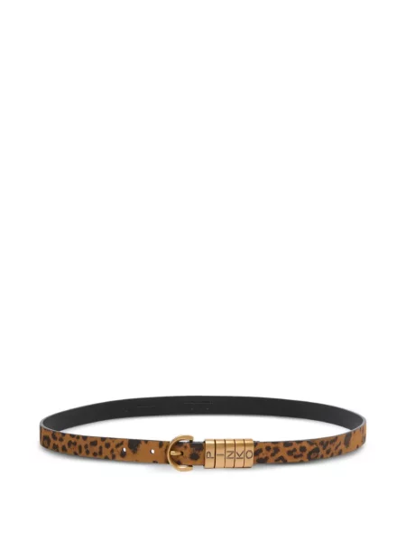 Curea Pinko cu imagine cu imprimeu animal print maro