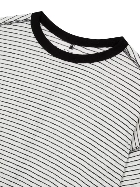 Scurt tricou Tomboy alb