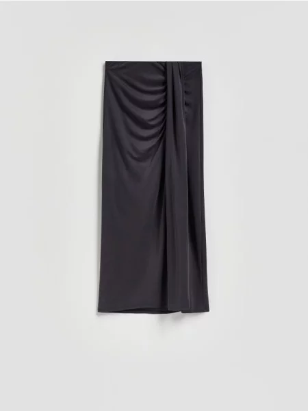 Reserved Spódnica z modalem ciemnoszary