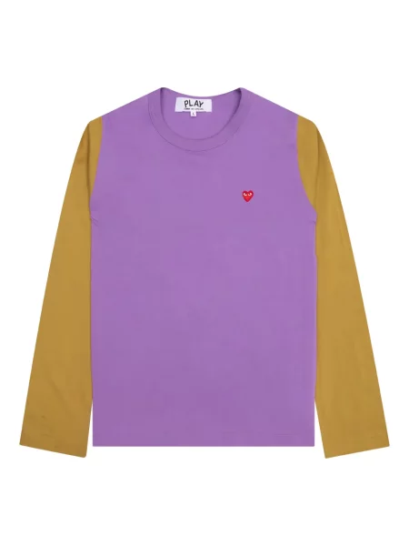 Tricou Comme Des Garcons Play cu motiv cu inimi violet