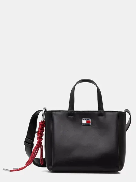 Pandantiv Tommy Jeans din piele negru